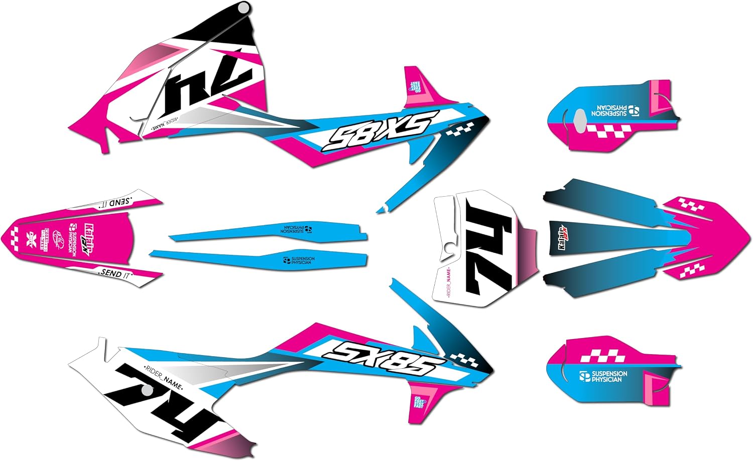 Graphics Kit for KTM 85SX SX85 (2018-2023) Prestige Series Oc 21 Mil - Dirt Pit Bike Motorcycle Stickers, Dirtbike Racing Automotive Decal Motocross Accessories no-Plastics