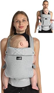 GROWNSY Baby Carrier Newborns to Toddlers, Ergonomic Baby Toddler Carrier Wraps with Head Support, Easy to Wear, Infant Carrier Baby Gift, Travel and Hiking Friendly, 7 to 44 lb