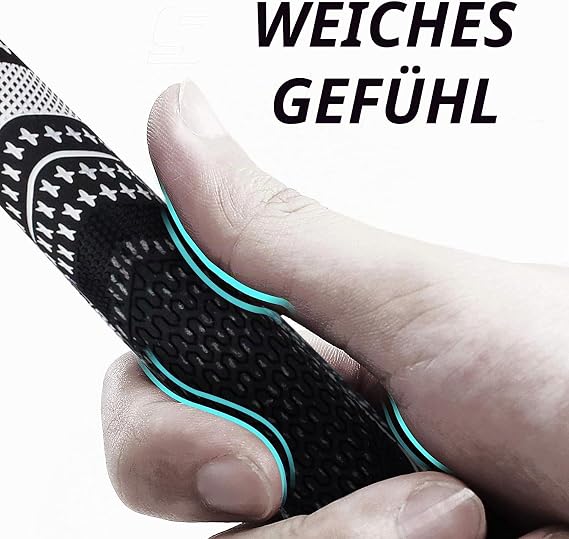 CRESTGOLF Golf Grips Updated Multi-Compound Golf Grips for Golf Clubs Golf Grips Set of 13 Pieces More Non-Slip Ecological Cotton Yarn Thread Technology Medium or Standard Size