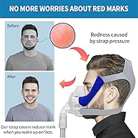 Vista 4 de Paquete de 2 cascos de repuesto F20 compatibles con máscara de cara completa F20, incluye 4 clips magnéticos + 4 correas para el casco (pequeño)