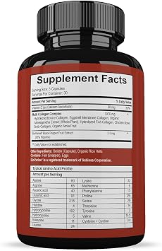 Wholesome Wellness Super-Absorb Multi Collagen Pills (Type I II III V X) Organic Herbs & Bioperine - Hair, Skin, Nails - Hydrolyzed Peptides Protein Supplement for Women & Men (90 Capsules)