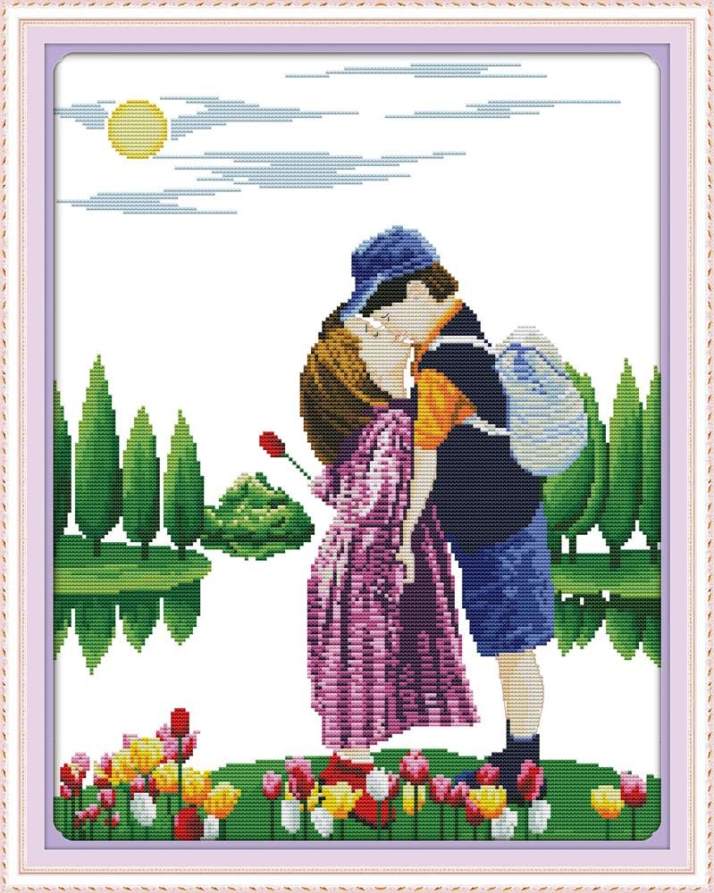 LovetheFamily クロスステッチキット DIY 手作り刺繍キット 正確な図柄印刷クロスステッチ 家庭刺繍装飾品 11CT