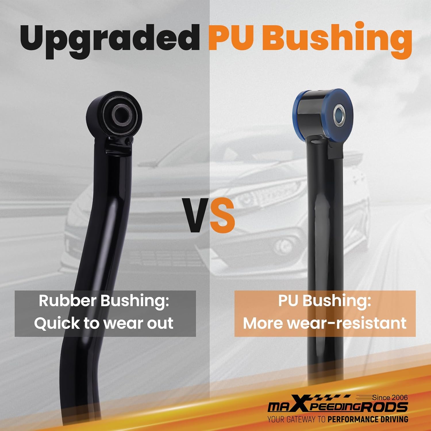 maXpeedingrods Adjustable Front Forged Track Bar for Jeep Wrangler JK 2 Door 4 Door 2007-2018 with 0-6" Lift, Black