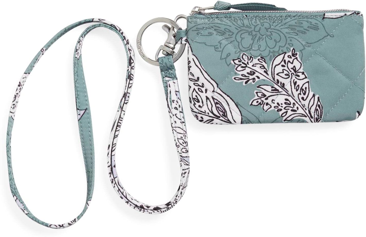 Vera Bradley Women's Performance Twill Zip ID Case and Lanyard Combo, Cardinal Red, One Size