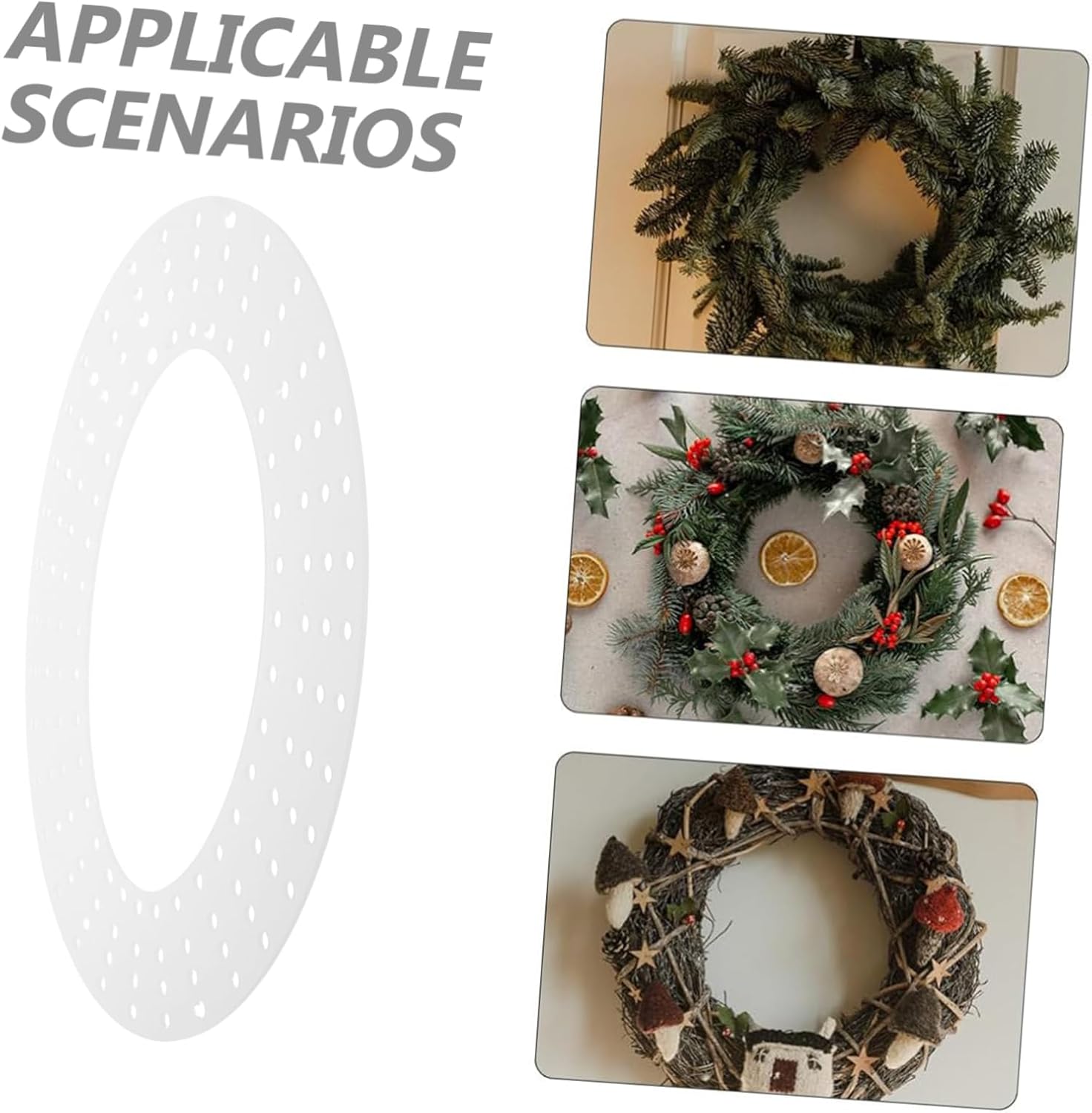 ORFOFE Transparent Acrylic Wreath Bases Durable Oval Craft Boards for Christmas Everyday Decor Sturdy Wreath Backing for Creative DIY Projects for Walls Doors Windows