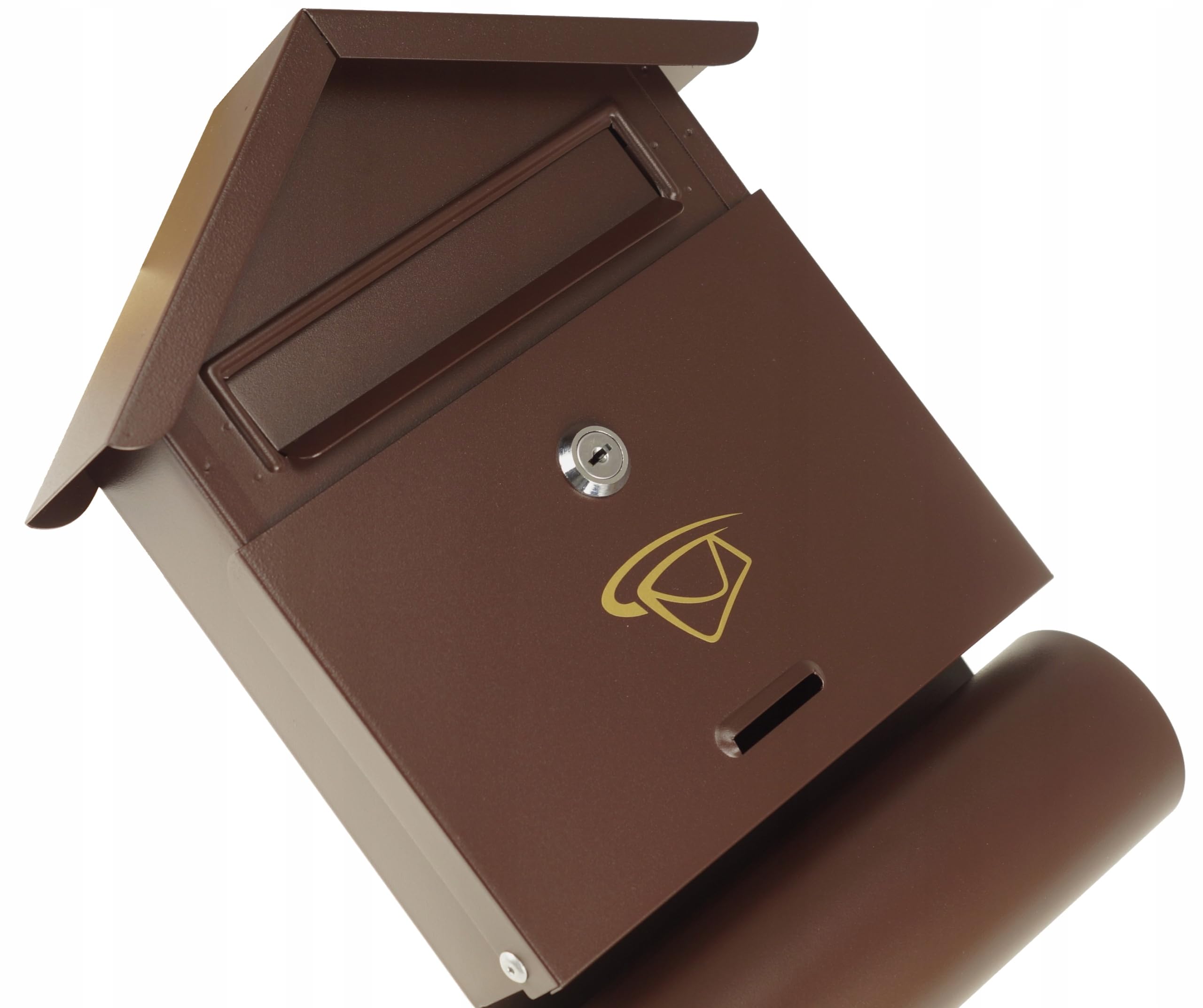 Cassetta postale in acciaio inox, marrone
