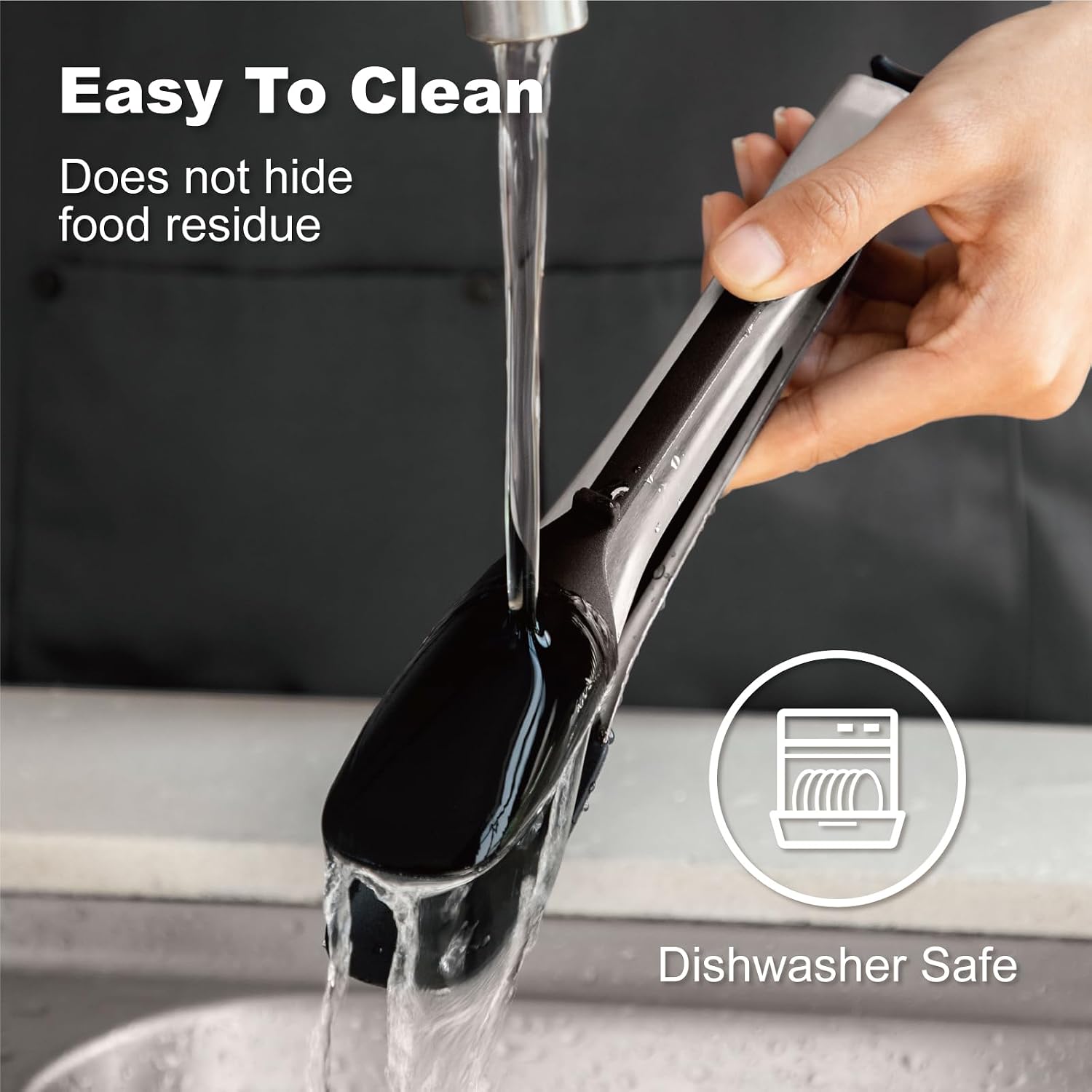 600°F Silicone Kitchen Tongs 11.5 Inch Set of 2, Locking Non Scratch