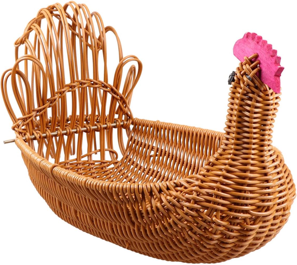 Amazon.com: Unomor Wicker Storage Basket Decorative Rattan Egg Basket ...