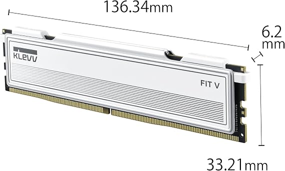KLEVV FIT V DDR5 32GB (2X 16GB) 6000MH/z CL28 Gaming Memory RAM kit XMP 3.0 Non-RGB High Performance Overclocking 28-36-36-76, Game Faster with Ultra-Low CL28