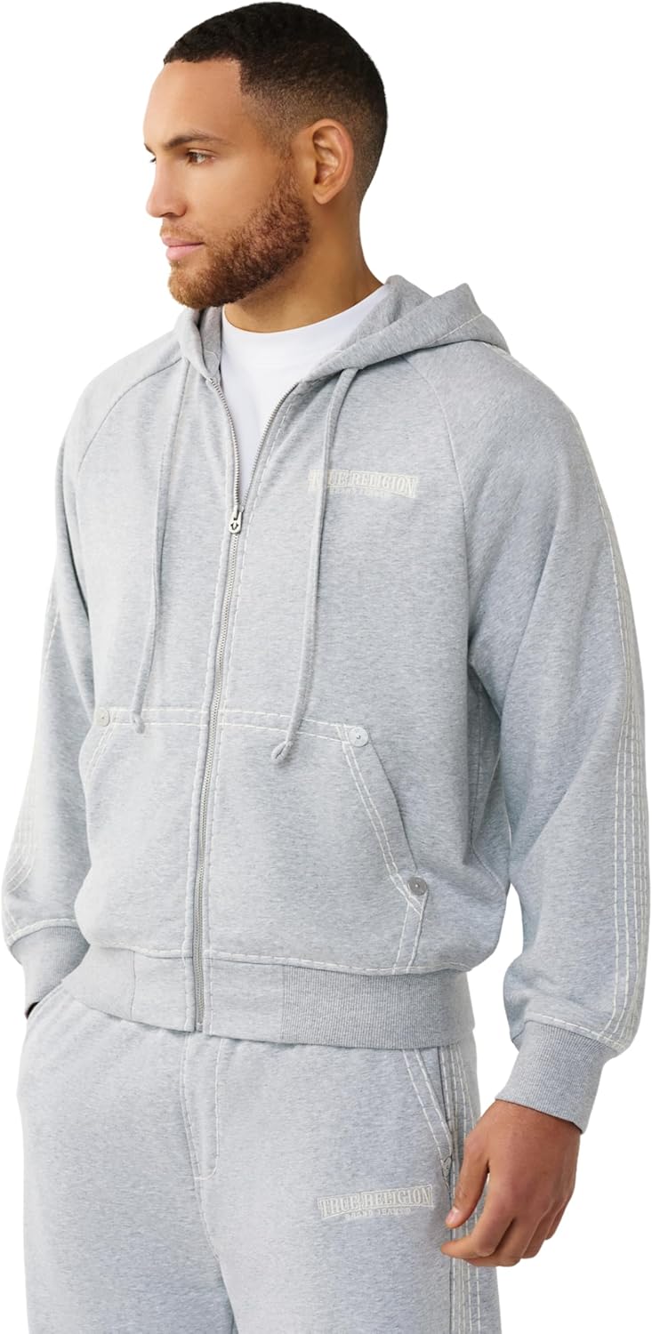 True Religion Men’s Super T Boxy Zip Up