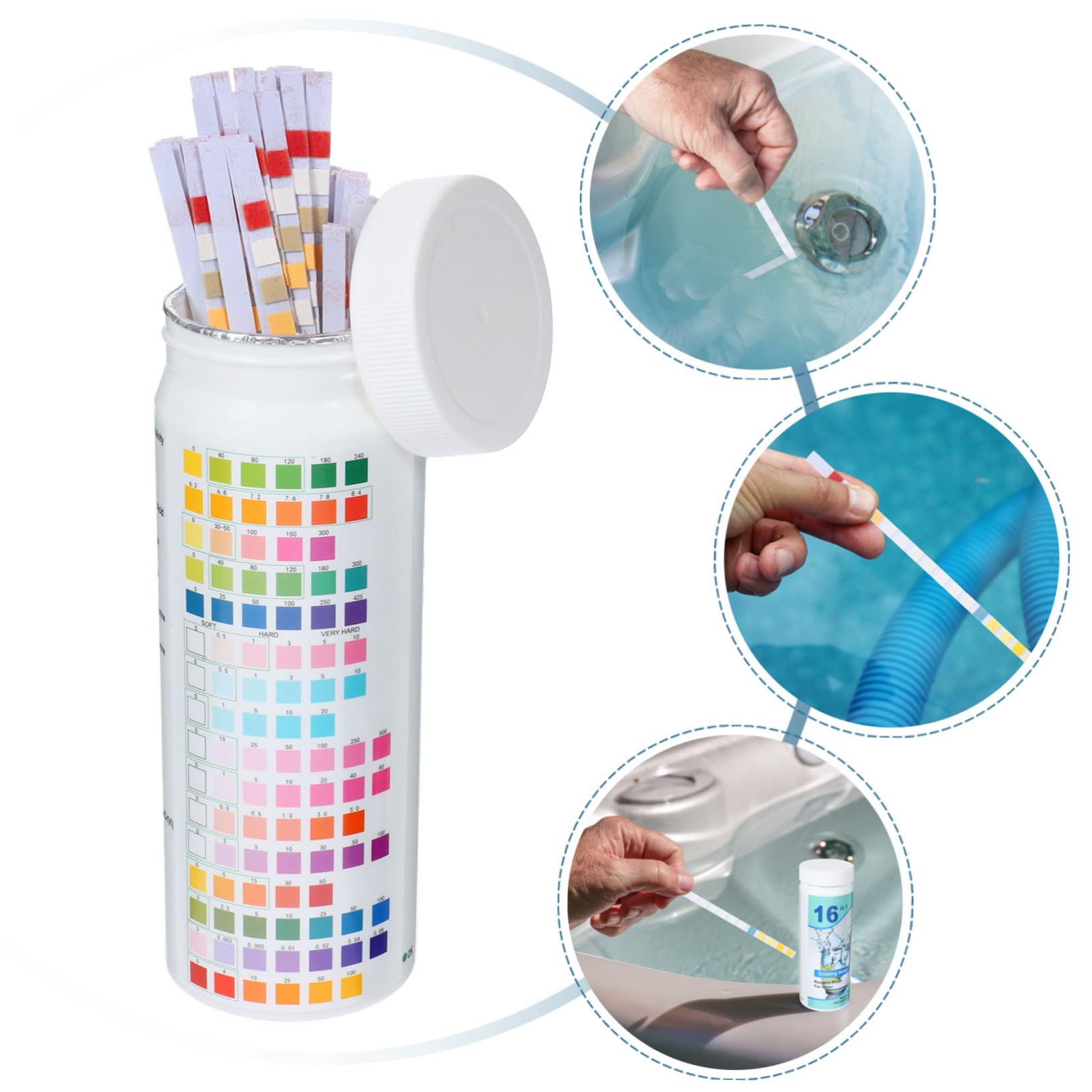 Zerodeko 2 Sätze Wasserqualitätsteststreifen Trinken Testen Aquarium Wassertestkits Für Trinkwasser Trinkwasserprüfungskits Haushaltswassertestkits Das Haustier 100 Stück * 2