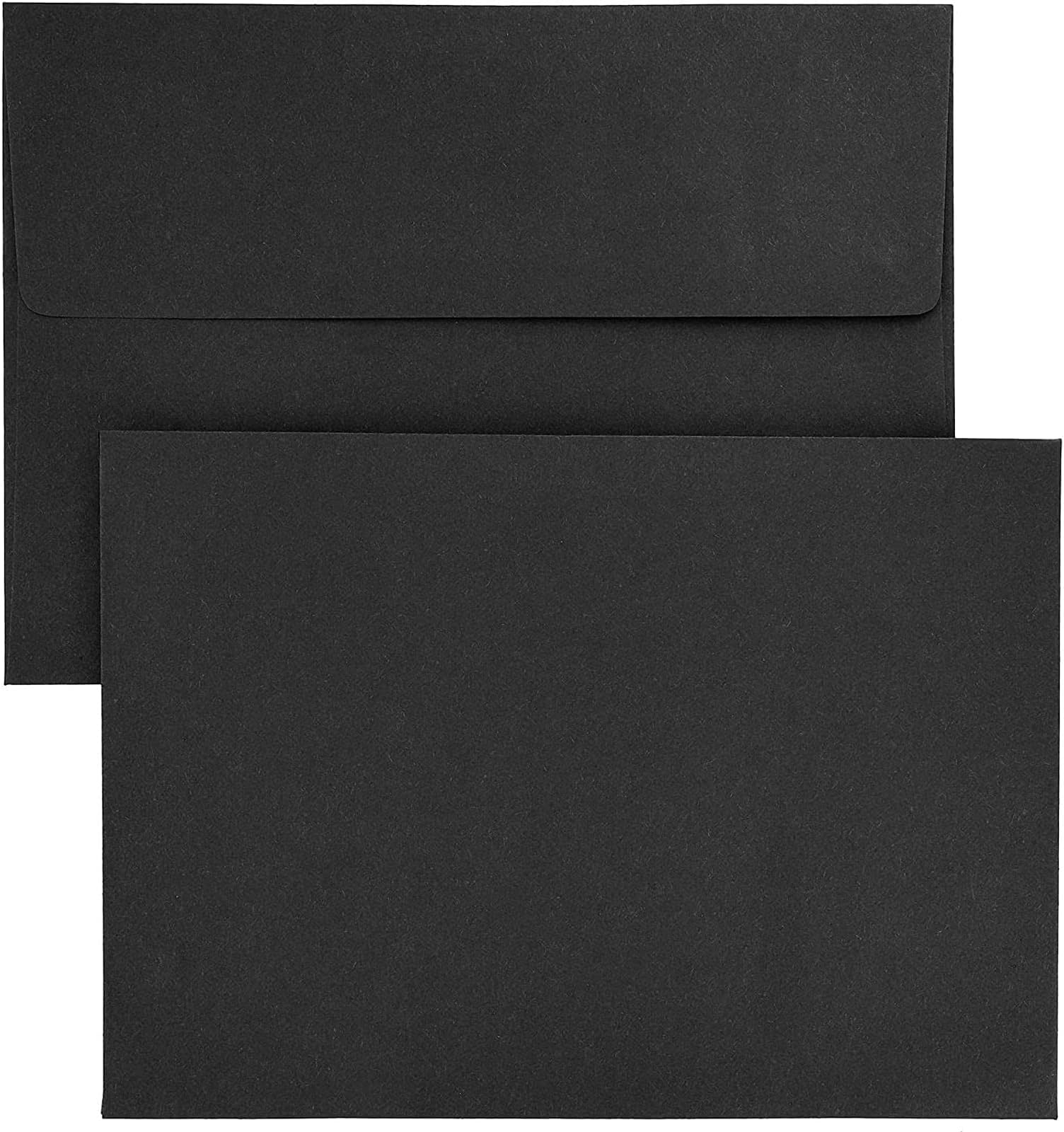 Juvale Black A7 Square Flap Envelopes for 5 x 7 Cards (5.25 x 7.25 in, 50-Pk)