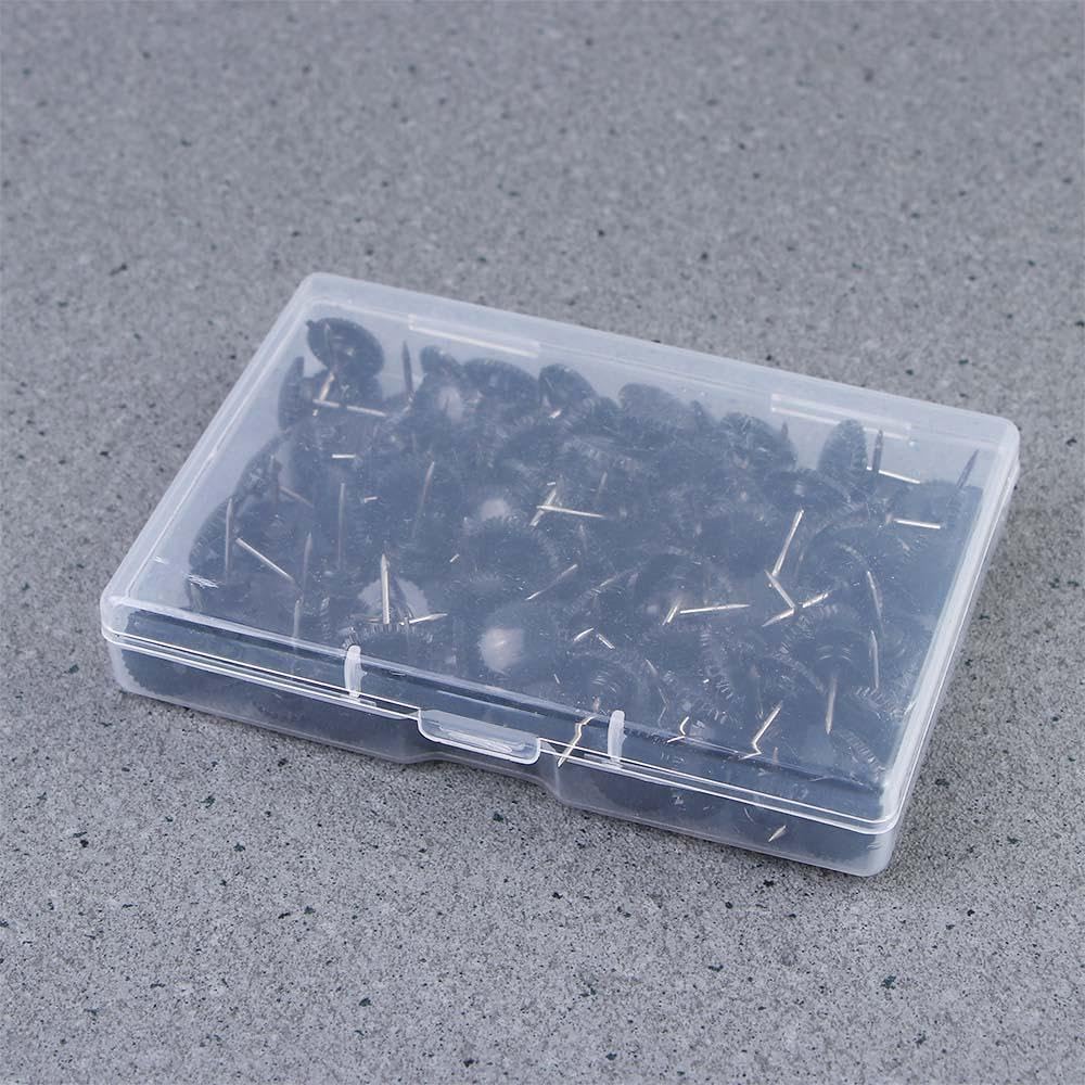 Gear-Like Pushpins Photo Wall 100 Pcs Thumb Tacks Pushpin Home School Supplies Multi-purpsoe Decorative Map Markers Drawing Pins(Transparent)
