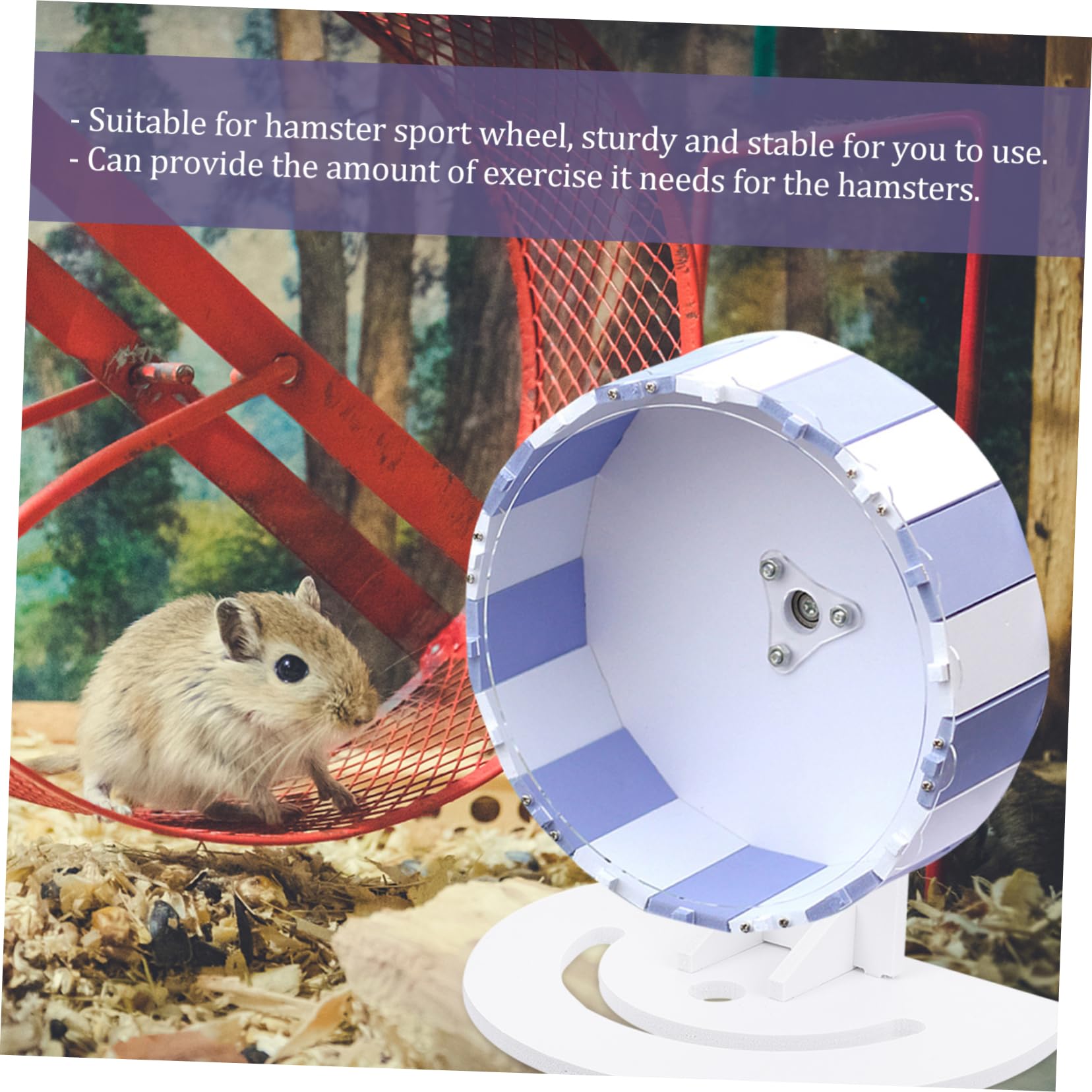 Happyyami 3stücke Hamster Laufrad Halterung Geräu Produktbild-Vorschau 6