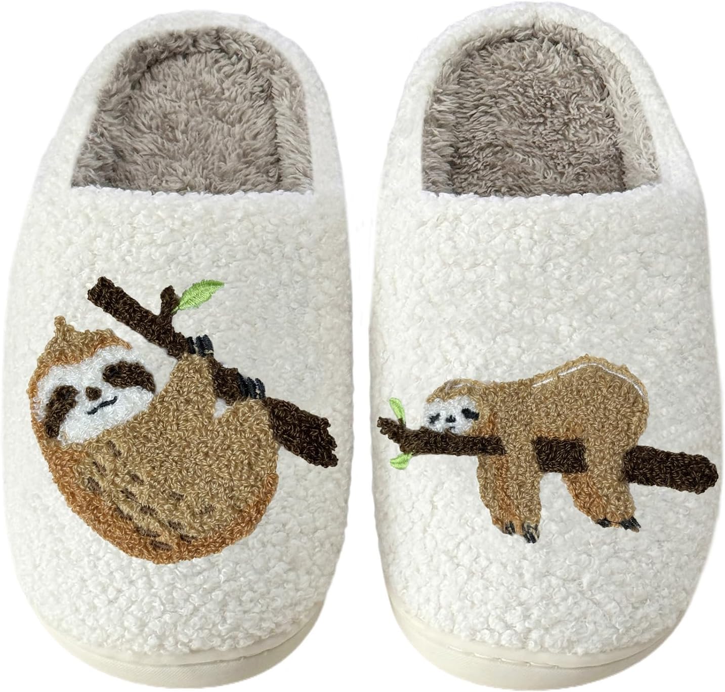 Cute Animal Slippers for Women Men Winter Fluffy Warm House Slippers Soft Plush Indoor outdoor Shoes