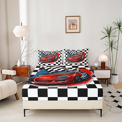 Miniatura 88 de Erosebridal Juego de sábanas para videojuegos, tamaño individual, color morado, sábana bajera ajustable para niños y niñas, moderno juego de sábanas