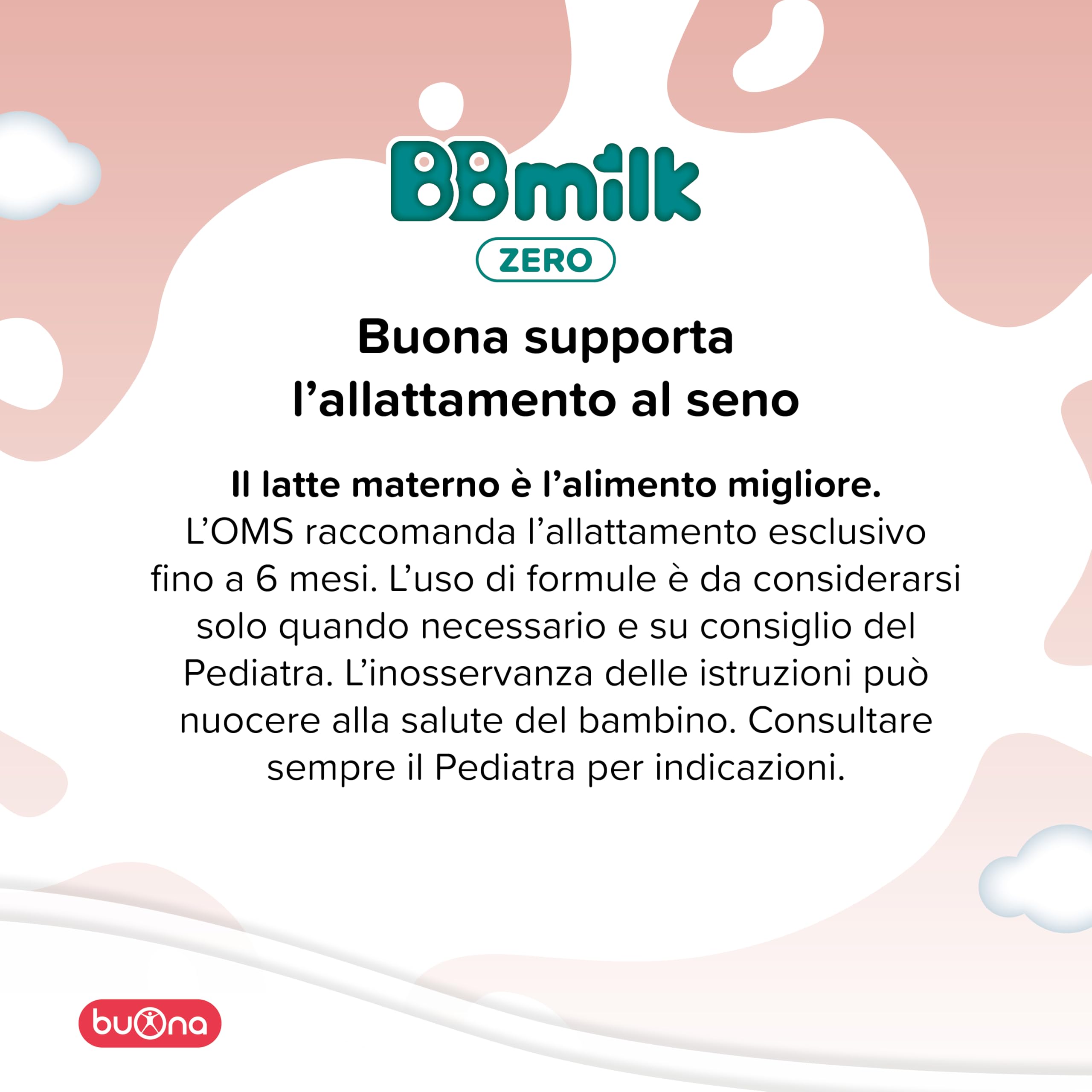 Buona BB Milk Zero per Neonati Prematuri e/o di Basso Peso 500ml Pack da 12, Liquido Pronto all'Uso, Alimento a Fini Medici Speciali, con Proteine del Siero di Latte, Alfa-Lattalbumina e Lattoferrina