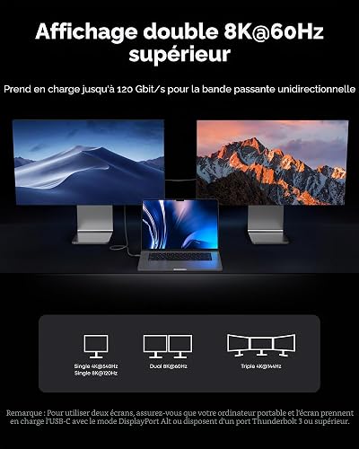 Anker Prime Thunderbolt 5 Cable, 3.3 FT USB C to USB-C Cable, 240W Charging, 80Gbps Data Transfer, 8K/4K Displays, for MacBook Pro, iPhone 17/16/15, iPad Pro,and More - 4