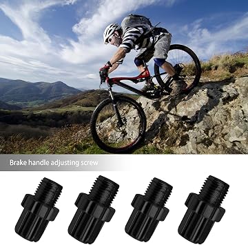4pcs M7 7mm / M10 10mm Brake Lever Adjusting Regulator Screws for Mountain Road Bike MTB Bikes Cable Adjusters Bolts Brake Parts Aluminum Alloy Silver/Black M7x26.6x14.6mm / M10x26X10mm