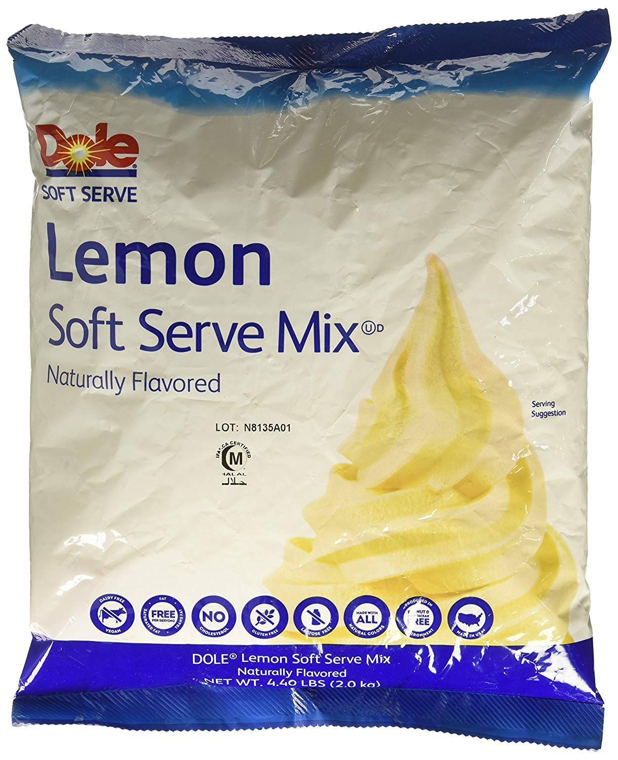 Dole Soft Serve Mix, Lemon, 4.4 Pound