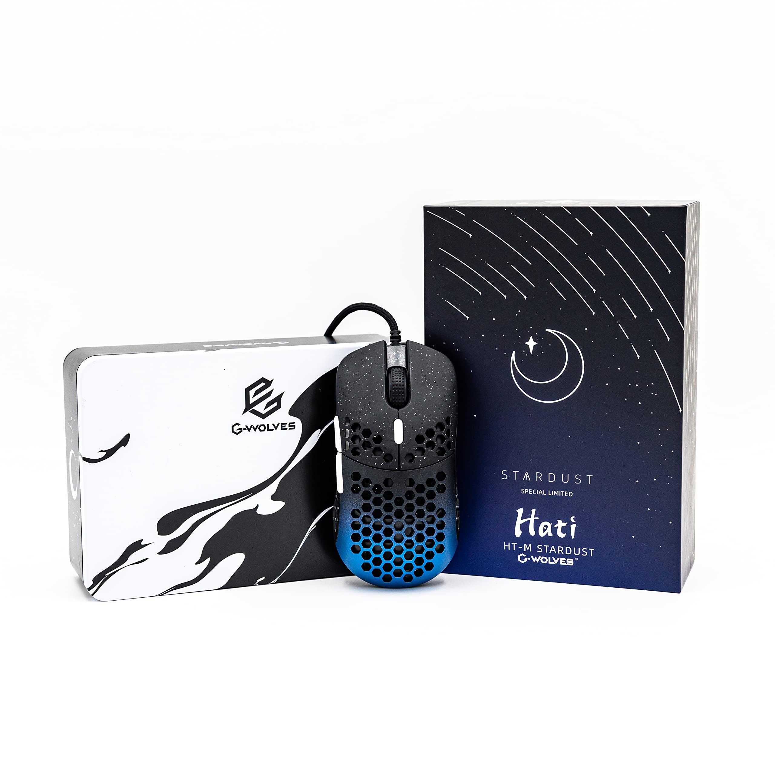 G-Wolves Hati Stardust (Limited Edition) Ultra Lightweight Honeycomb Design Wired Gaming Mouse up to