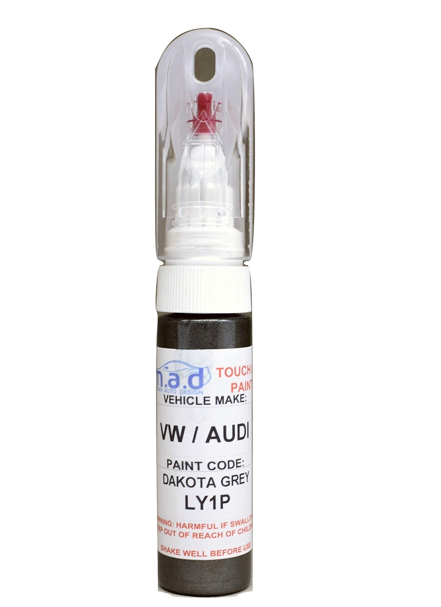 M.a.d Myldan Auto Design Grey Touch Up Paint Pen For Audi Dakota Ly1p Bottle Brush Repair Paint Chip Scratch Car (Just Paint)