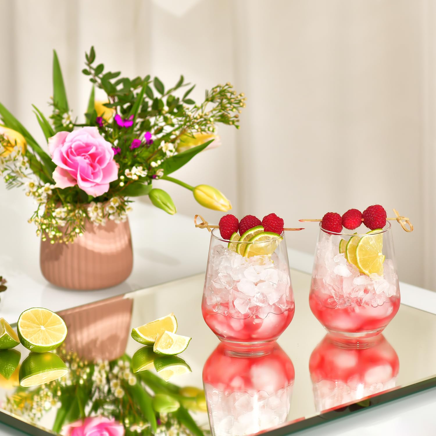 Krosno Wassergläser 12er Set, 430 ml, Splendour Kollektion | Trinkgläser Set für Säfte und Getränke, Bleifreies Kristall Wasserglas, Spülmaschinenfest, Vielseitig Einsetzbar