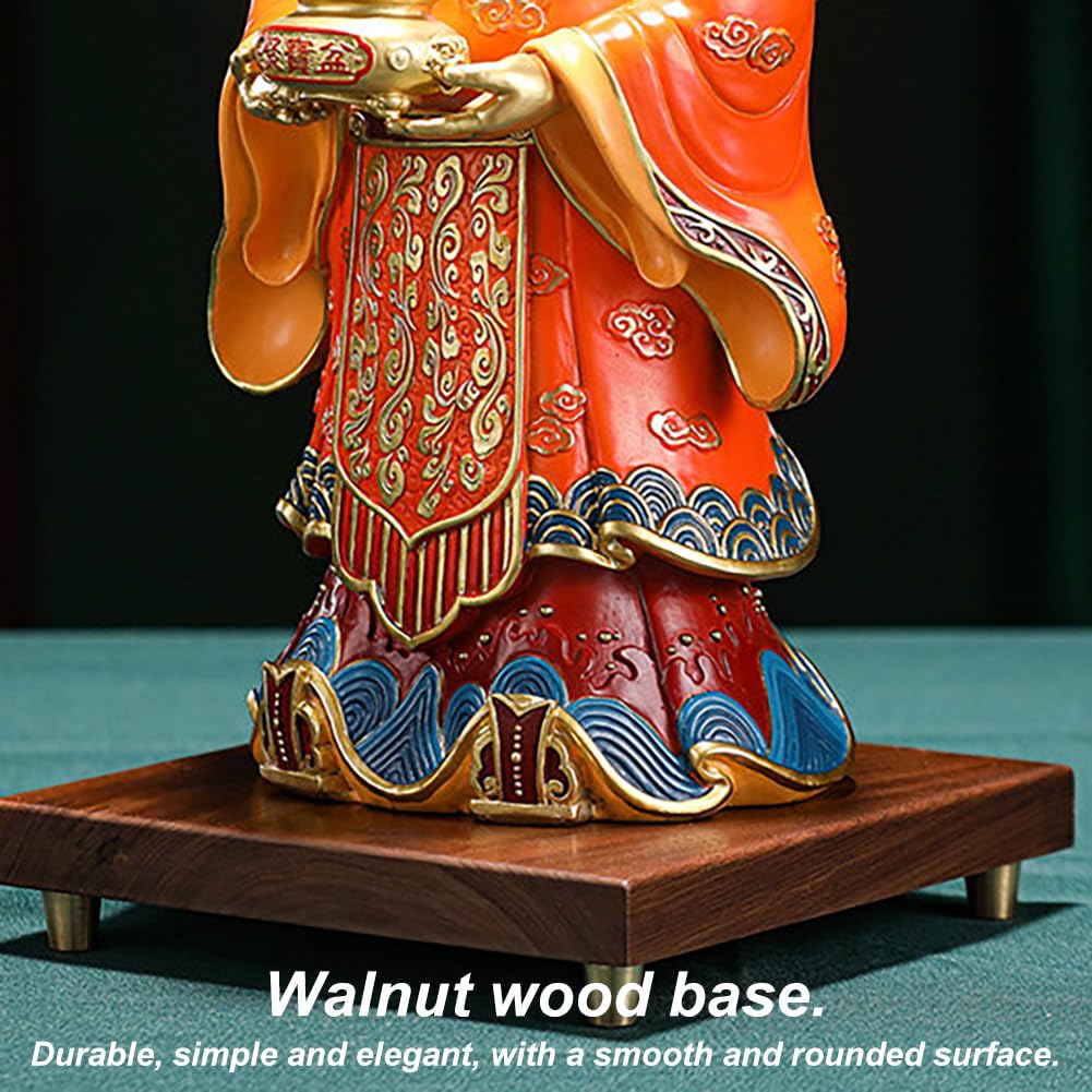 Mosiężna statua boga bogactwa Caishen Feng Shui dekoracyjna figura dla domowego biura lada sklepowa dekoracja na biurko