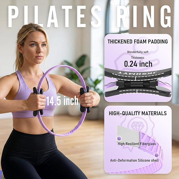Kit de Anillo de Pilates para Mujeres con Pelota y Bandas de Resistencia miniatura 2