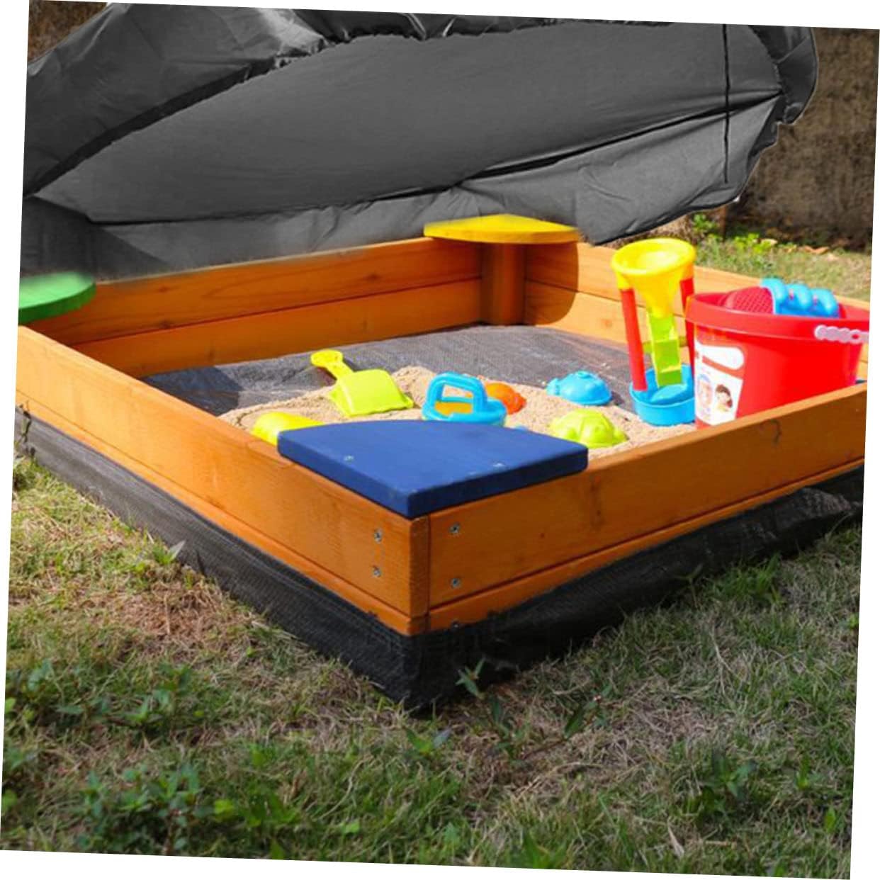 CANIGHT Cover Bath Cover Beach Toys Water Pool for Solar Blanket Waterproof Sandbox Cover Outside Toys Inflatable Toy Waterproof Tarp Cover Tub Cover Black Oxford Cloth