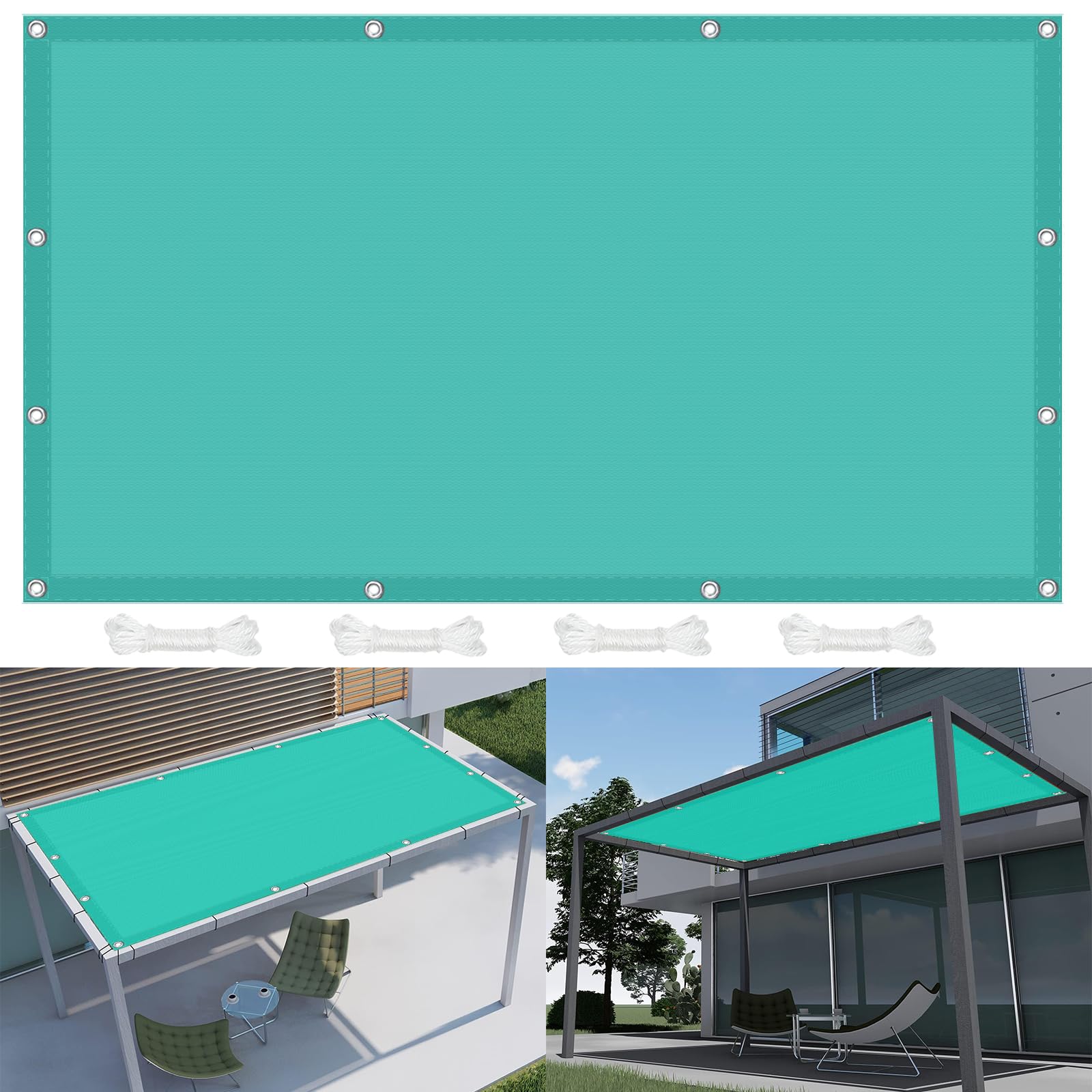Filet d'ombrage résistant aux UV et intempéries grand format bleu ciel