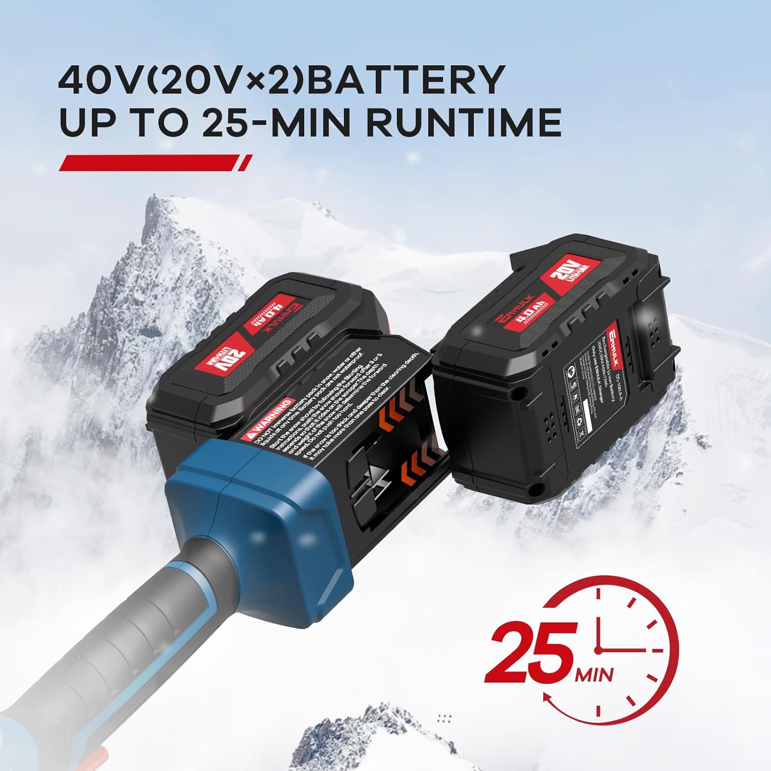 Enhulk Snow Shovel Battery Installation
