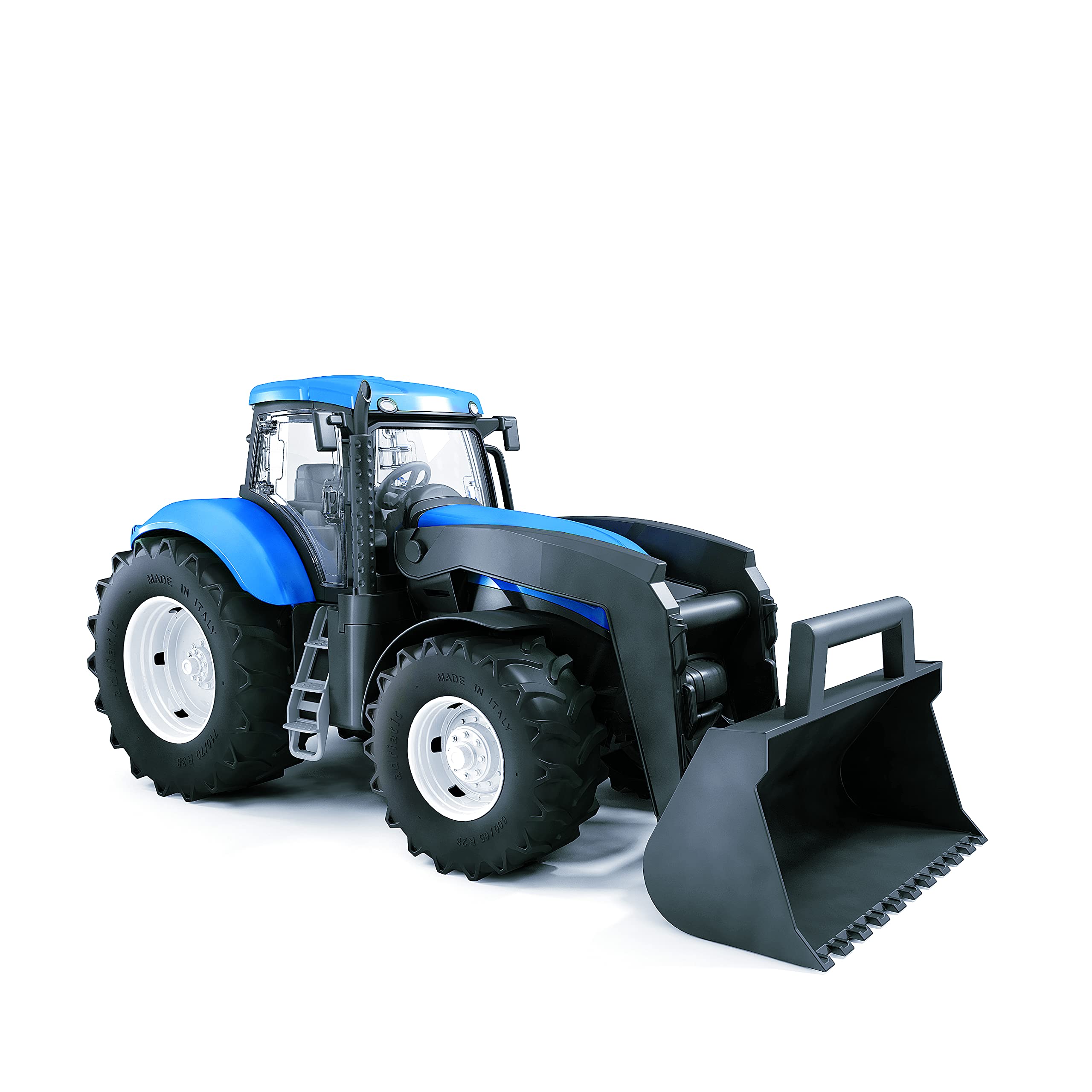 Adriatic forever fun Blue Tractor with Bucket Premium Made in italy for 3 4 5 year of age gift boys and girls outdoor indoor
