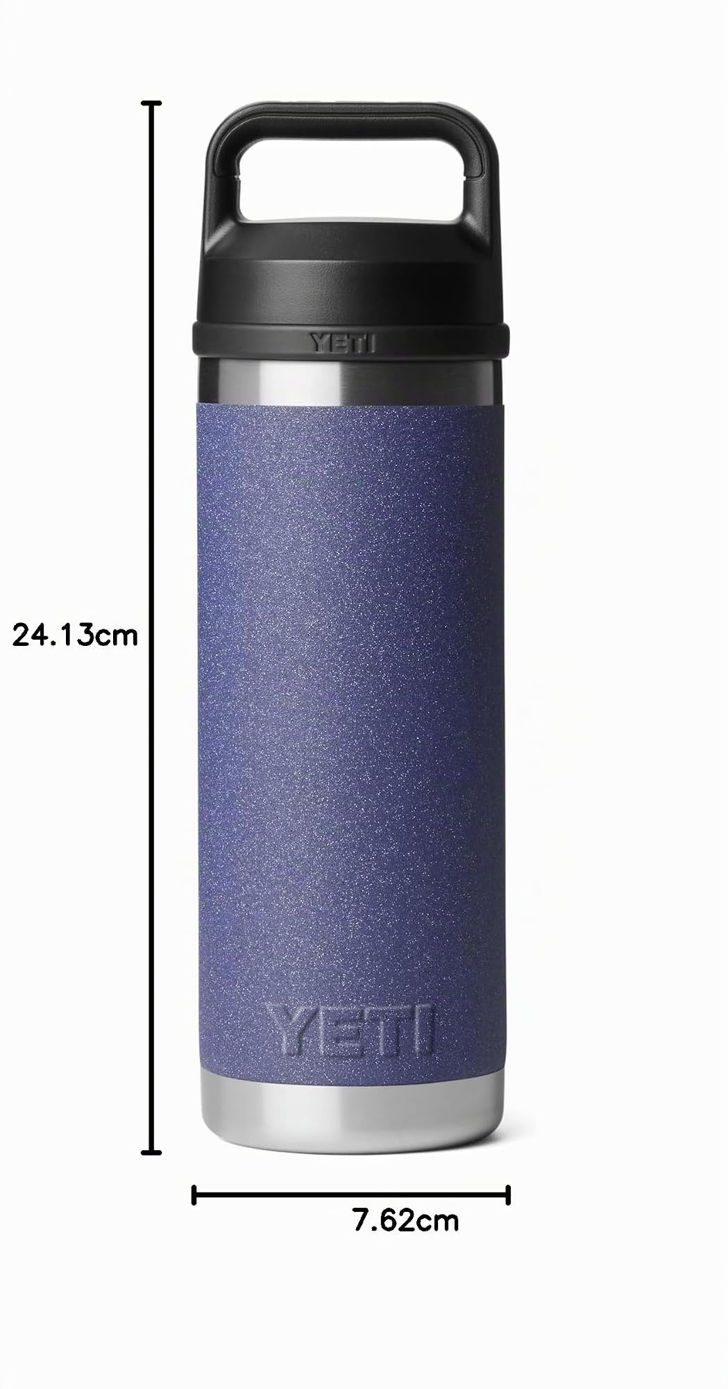 YETI Rambler Bottle Chug, Vacuum Insulated Stainless Steel Bottle with Chug Cap, Moon Dust, 18 oz (532 ml)