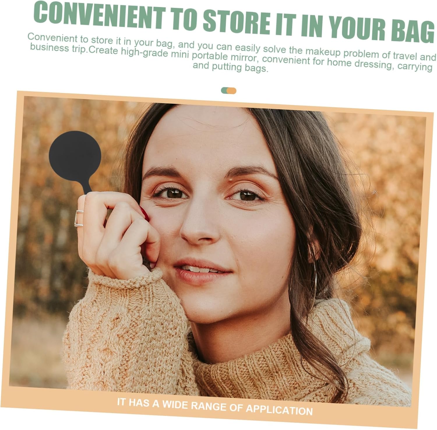 25pcs Round Handheld Makeup Mirrors Compact Travel Cosmetic Mirrors with Stylish Handle for Easy Carrying and High-Definition Reflection for Makeup The Go