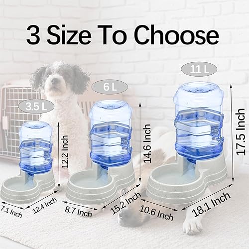 Miniatura 2 de Dispensador automático de agua para perros y gatos de gran capacidad de 6 L, dispensador de agua para mascotas, botella de fuente de agua de