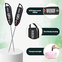 Vista 3 de Juego de 3 Termómetros de Cocina Impermeables para Agua, Líquidos, Velas y Carne. Termómetro Digital de Carne con Sonda Larga de Lectura Instantánea