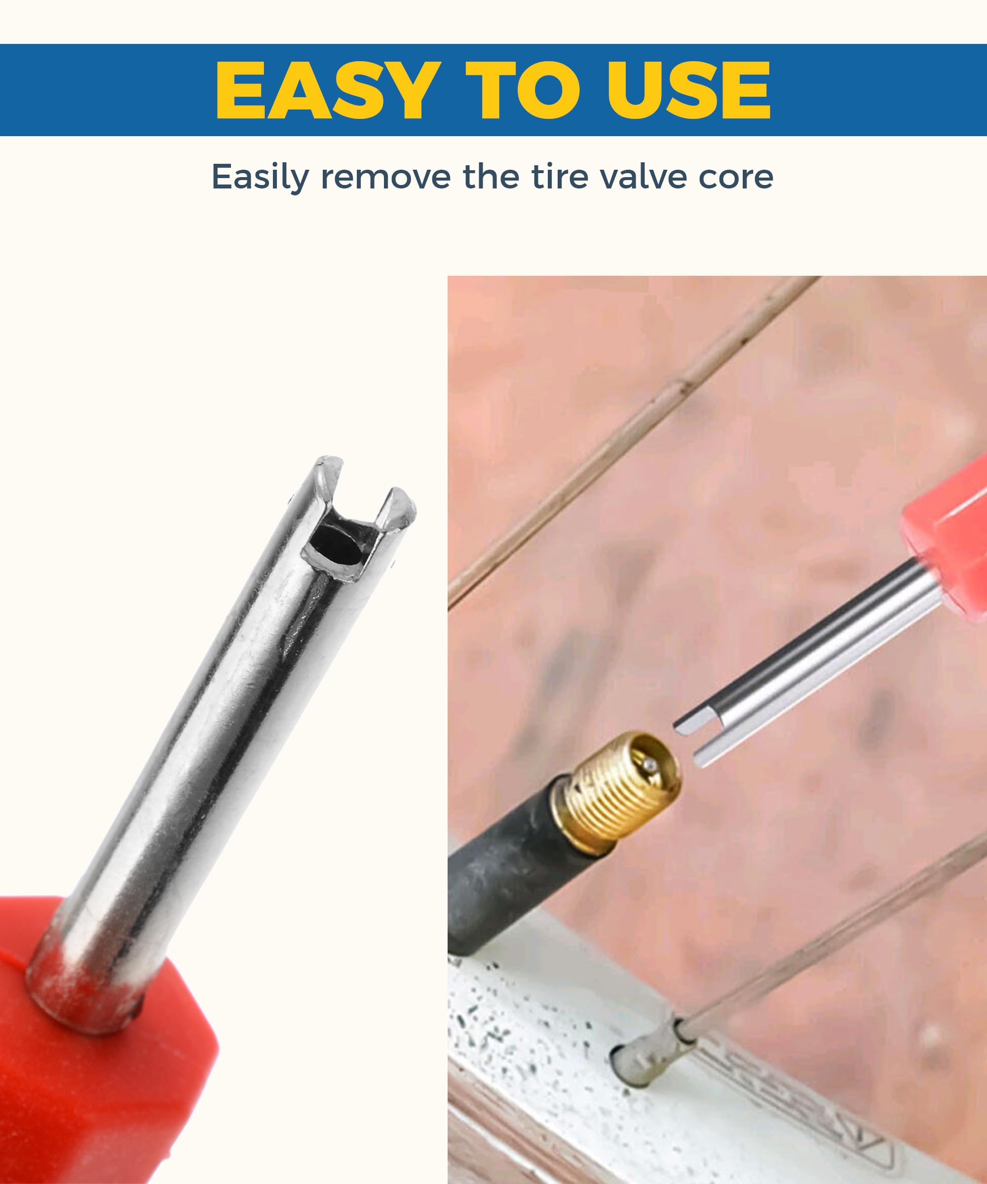 Kit Smonta Valvole Pneumatici - 5 Inserti Per Auto, Moto E Bici Con Strumento Estrazione