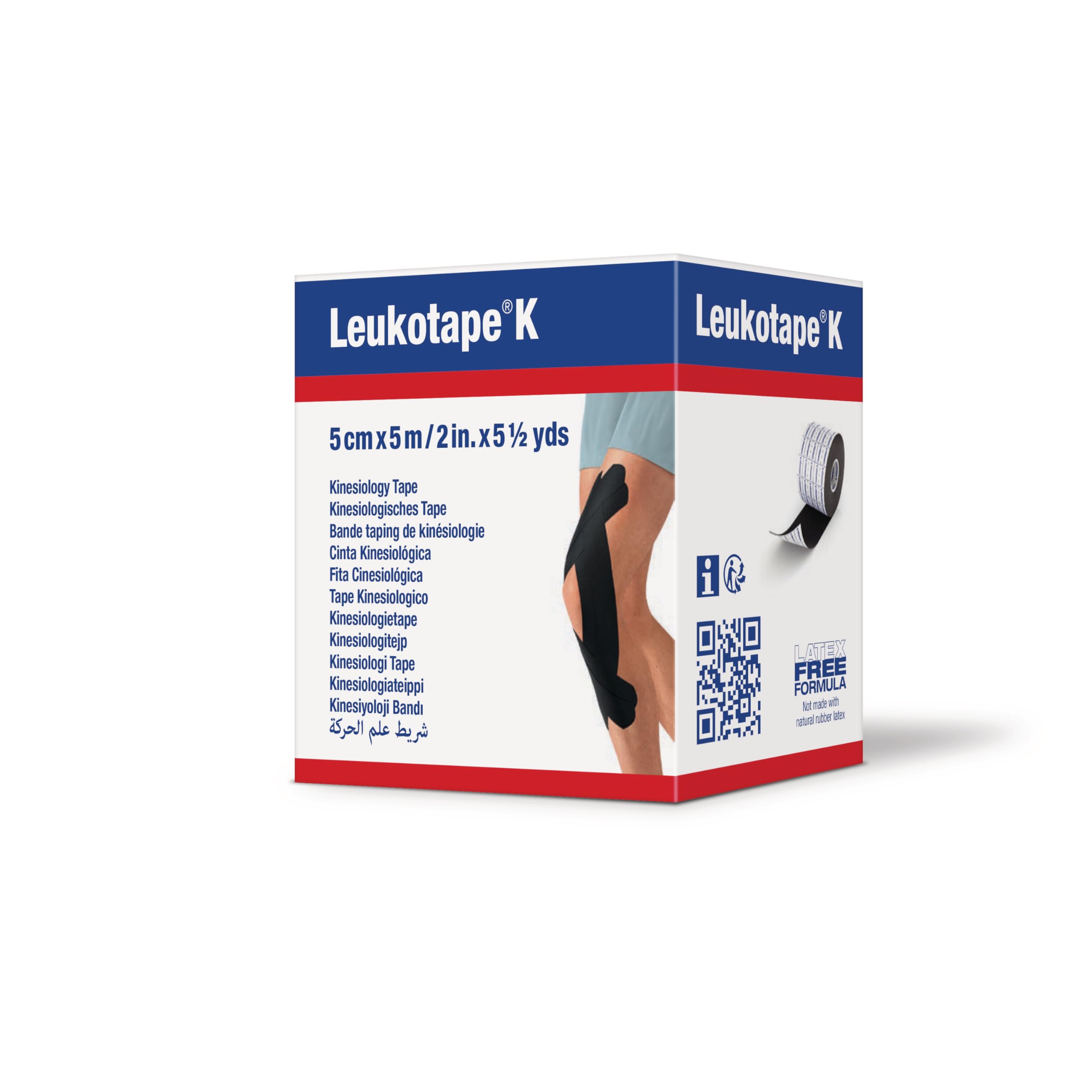 Leukotape K cerotto per taping neuromuscolare 5cm x 5mt colore rosso - Confezione 5 pz