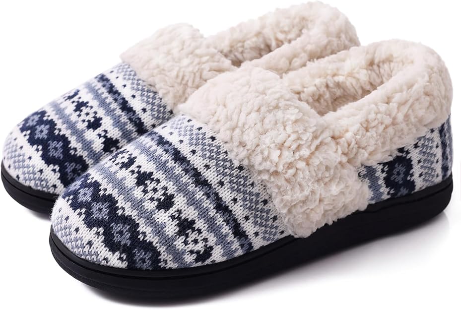 Evshine Women's Fuzzy Memory Foam Slippers