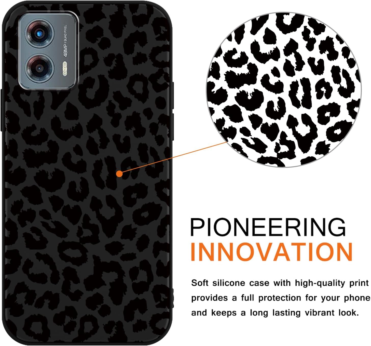 2 Pack Cute Cheetah Print Phone Case for Motorola Moto G 5G 2023 6.5" image 2