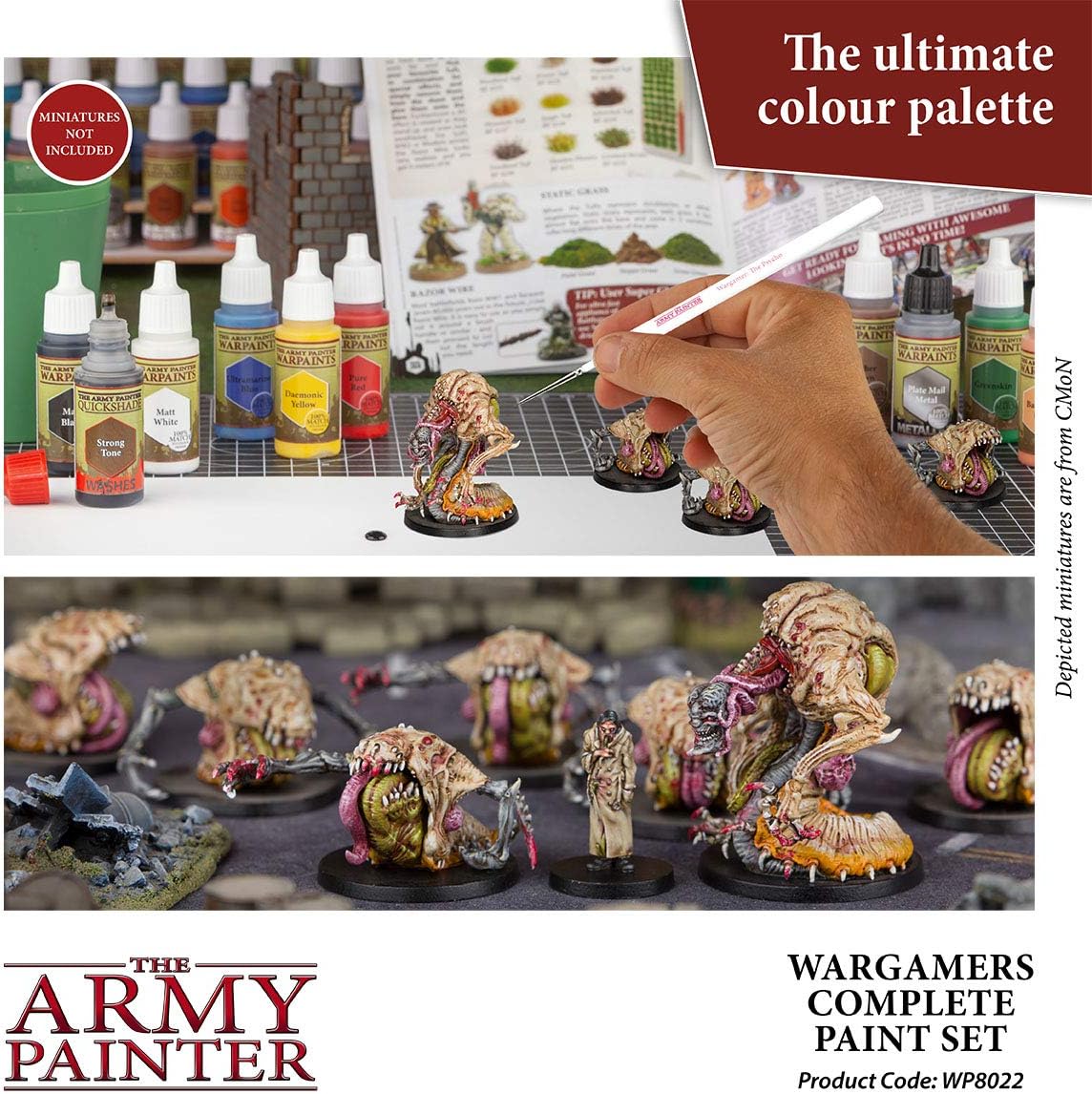 Buy The Army Painter Wargamers Complete Paint Set Miniature Painting Kit With 124 Model Paints 5 Miniatures Paint Brushes And A Painting Guide Miniature Paint Set For Miniature Figures Online In Greece B01n2hbop1