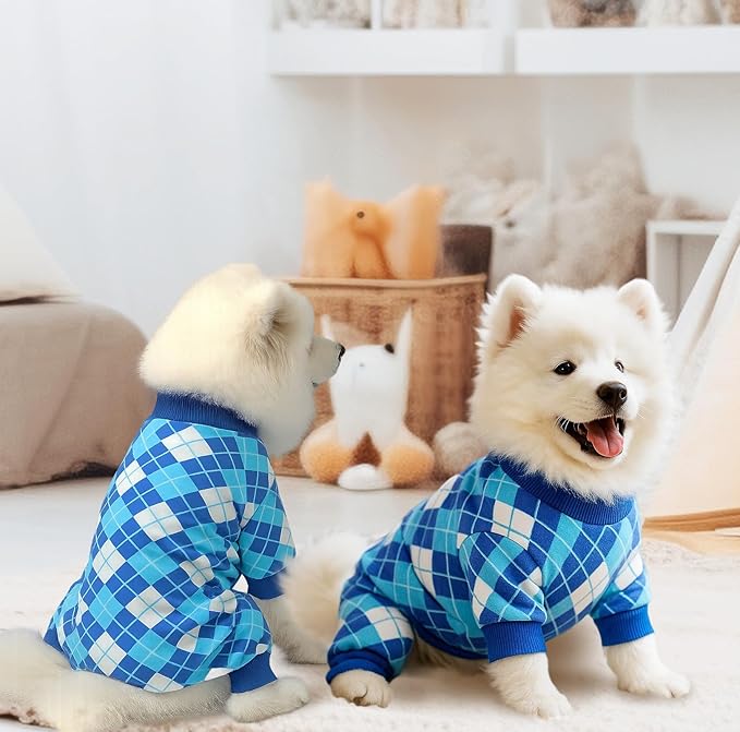 3 Pack Pijamas para Perros Pequeños - Rayas y Cuadros miniatura 5