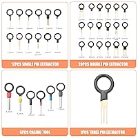 Vista 4 de 708 piezas 43 kits de terminales de conectores eléctricos impermeables para automoción, 39 piezas de herramientas de liberación de pines de conector
