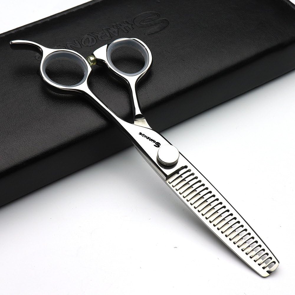 6inch Hair Stylist Hairdressing Scissors Hairstyle Studio Professional Hair Salon Scissors Avant-Garde Lines Design Barber Dedicated Scissors Flat Cut