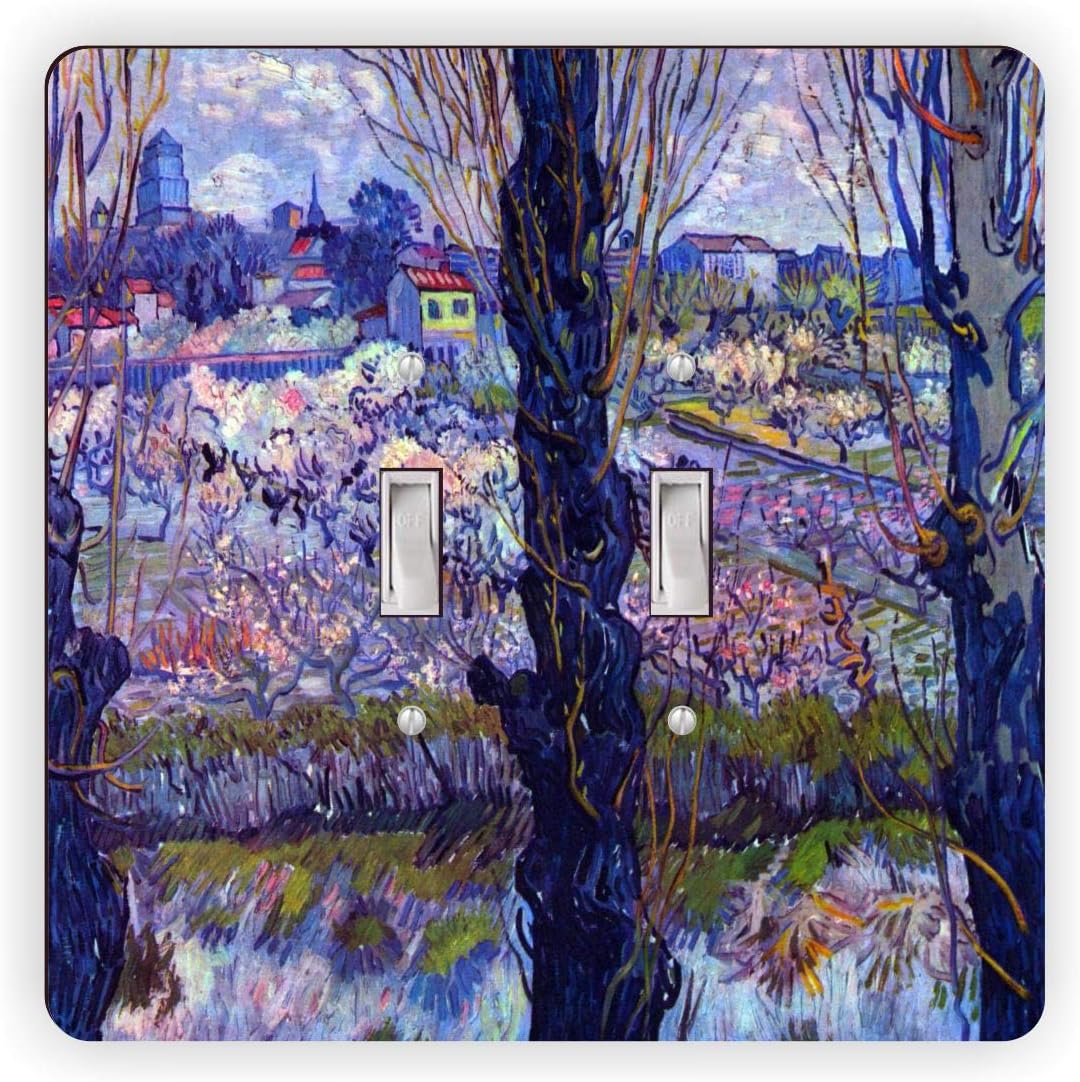 Van Gogh Art View - Double Rocker Light Switch Cover - Double Rocker Switch Plate