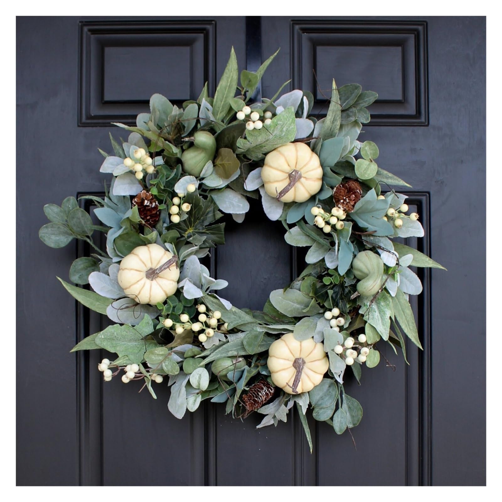 Couronne de Porte Couronne de Printemps Grande Couronne utilisée for la Porte d'entrée Fausse Couronne Printemps Toute l'année Décoration Murale ou de Cuisine for fenêtre(I)