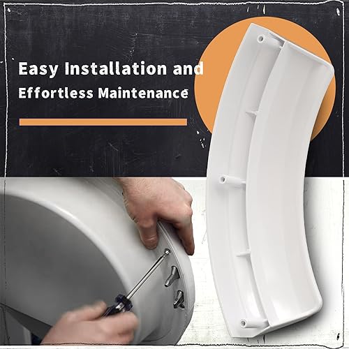 Miniatura 7 de 00644221 - Manija de puerta para secadora de ropa compatible con SPL27343 SPL27343 WTE WTV WTS Series, color blanco mejorado