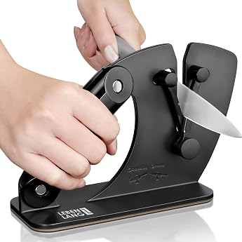 LIFE Professional Knife Sharpener 15-45 Degrees Movable V-Blade for Coarse and Fine Grinding Scissors & Sharpening Knives Knife Sharpener Professional Knife Sharpener Thick & Thin Knives