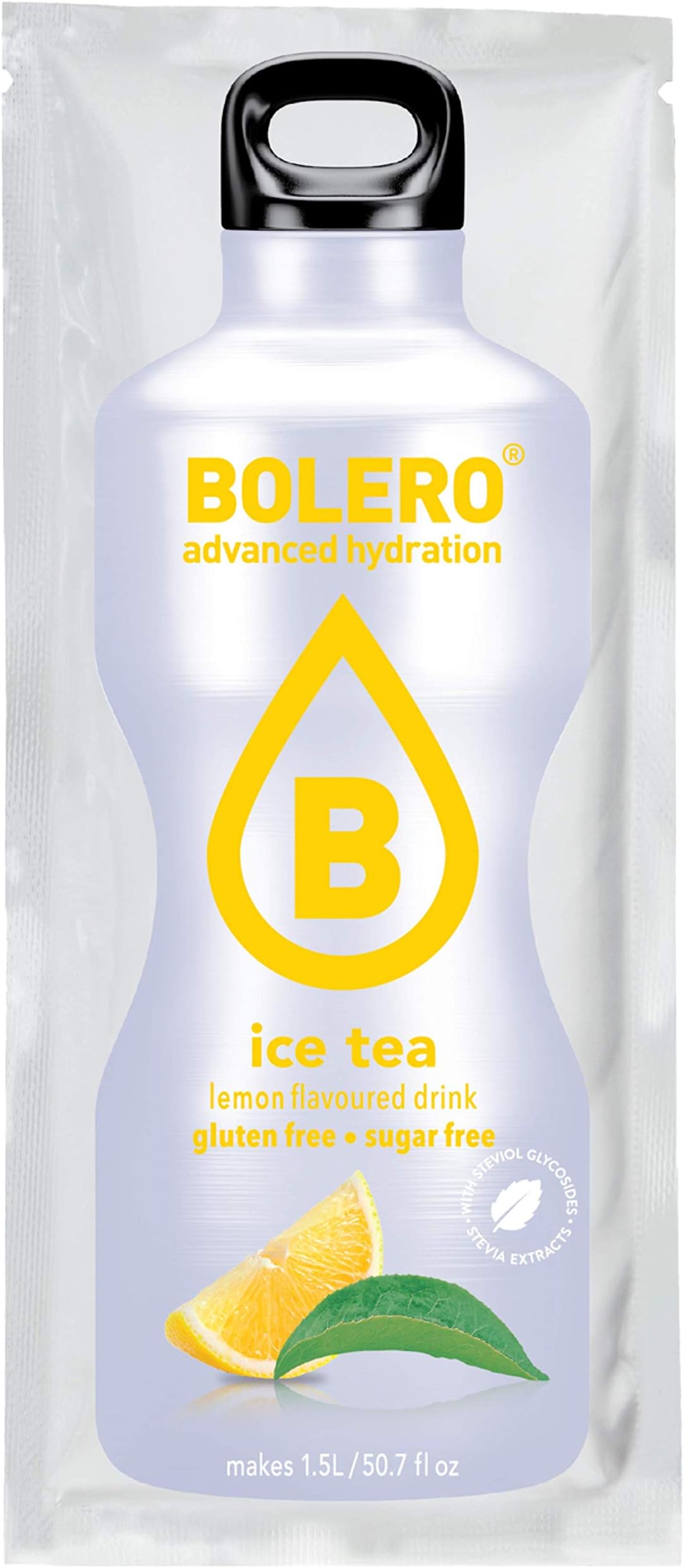Bolero Essential Hydration Sugar Free Fruit Drink Ice Tea Lemon 12 Sachets